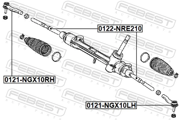 FEBEST 0122-NRE210 Inner Tie Rod