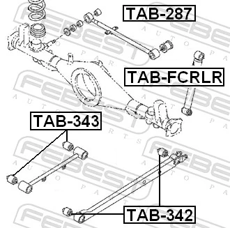 FEBEST TAB-342 Mounting, control/trailing arm