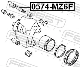 Guide Bolt, brake caliper 0574-MZ6F
