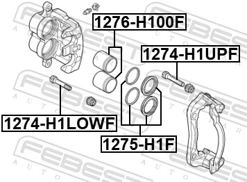 Guide Bolt, brake caliper 1274-H1LOWF