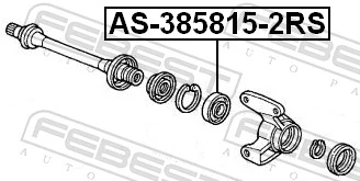 FEBEST AS-385815-2RS Bearing, drive shaft