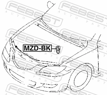 FEBEST MZD-BK Buffer, bonnet