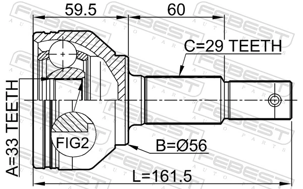 Joint Kit, drive shaft 0210-J1016