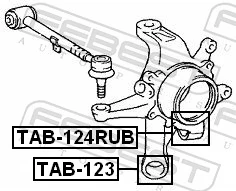 Mounting, control/trailing arm TAB-124RUB