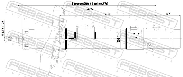FEBEST 03110-007FL Shock Absorber