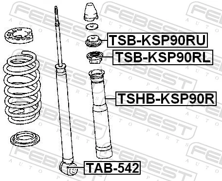 Spacer Bush, shock absorber TSB-KSP90RU