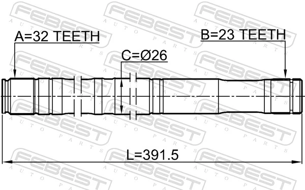 FEBEST 0112-CT220RH Drive Shaft