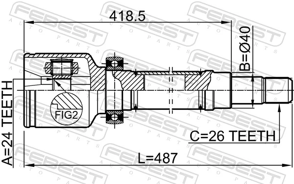 Joint Kit, drive shaft 2111-TC7RH