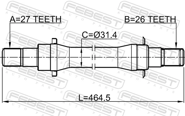 FEBEST 2212-SP4WDMT Drive Shaft
