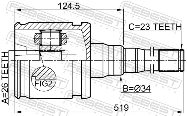 Joint Kit, drive shaft 0111-MCX20RH