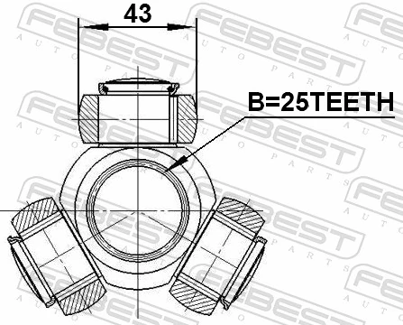 Spider Assembly, drive shaft 1616-169