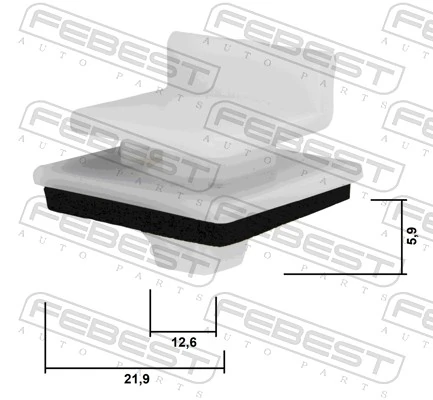 FEBEST 88570-125 Clip, trim/protection strip