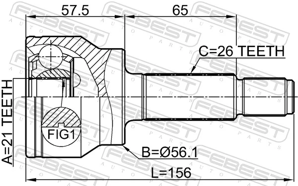Joint Kit, drive shaft 3510-NL3R