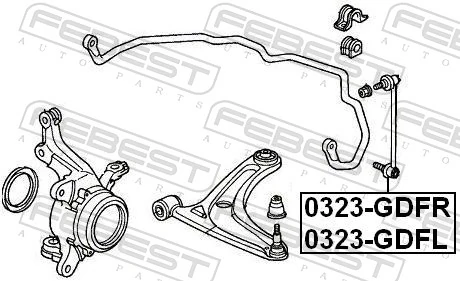 Link/Coupling Rod, stabiliser bar 0323-GDFL