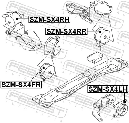 Mounting, engine SZM-SX4LH