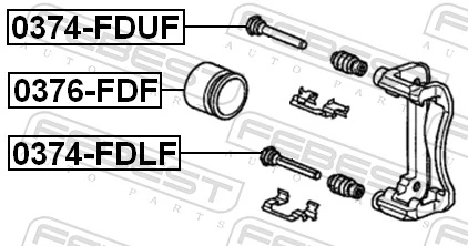 Guide Bolt, brake caliper 0374-FDUF