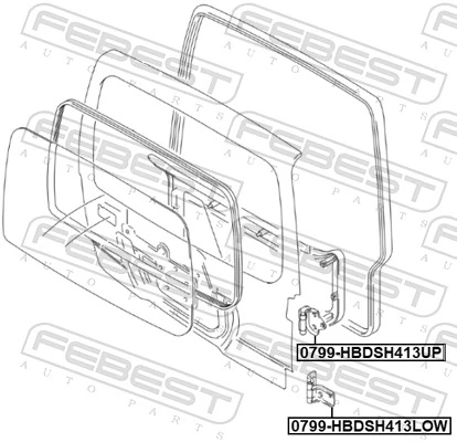 FEBEST 0799-HBDSH413LOW Door Hinge