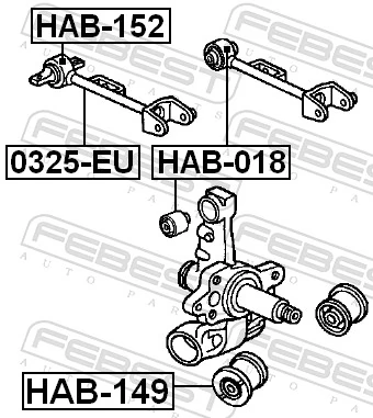 Mounting, control/trailing arm HAB-018