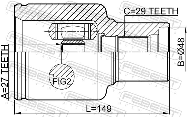 Joint Kit, drive shaft 2111-TKE4WDRH