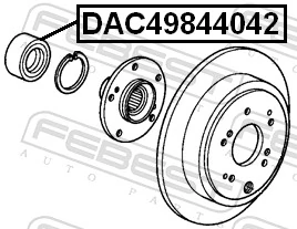 FEBEST DAC49844042 Wheel Bearing