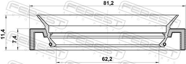 FEBEST 95HAY-64810711X Seal Ring, wheel hub