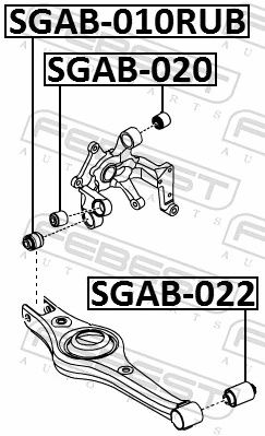 FEBEST SGAB-022 Mounting, control/trailing arm