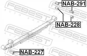 FEBEST NAB-228 Bushing, leaf spring