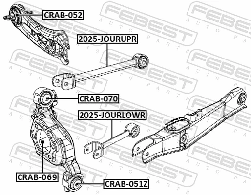 Control/Trailing Arm, wheel suspension 2025-JOURUPR