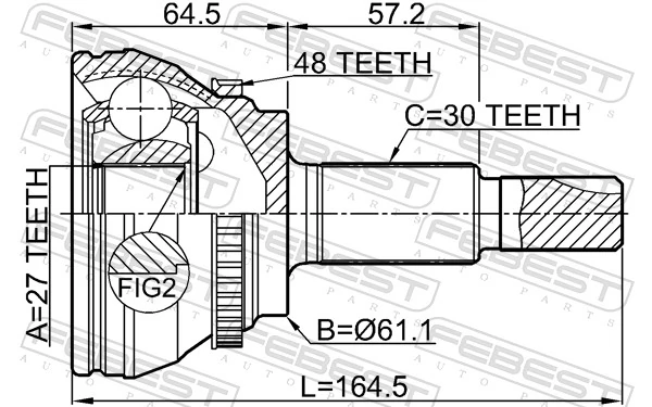 Joint Kit, drive shaft 0110-GSU45A48