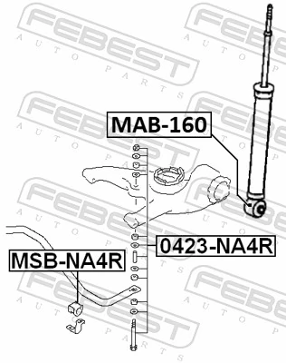 Bush, shock absorber MAB-160