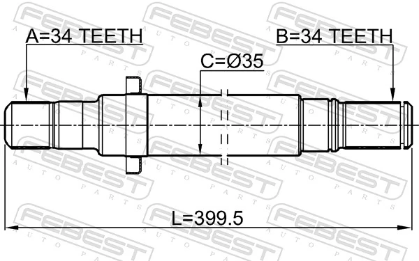 FEBEST 1812-ZAFCRH Drive Shaft