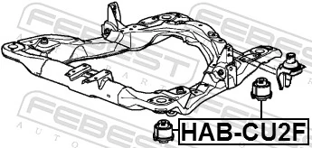 FEBEST HAB-CU2F Bushing, axle beam