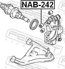 FEBEST NAB-242 Mounting, control/trailing arm