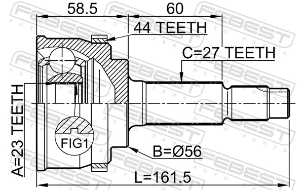 Joint Kit, drive shaft 0210-066A44