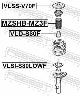 Suspension Strut Support Mount VLSS-V70F