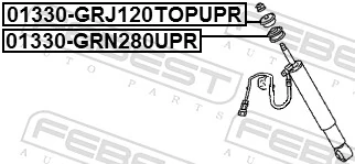 FEBEST 01330-GRJ120TOPUPR Bush, shock absorber