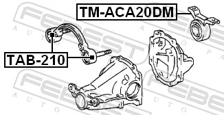 FEBEST TM-ACA20DM Mounting, differential