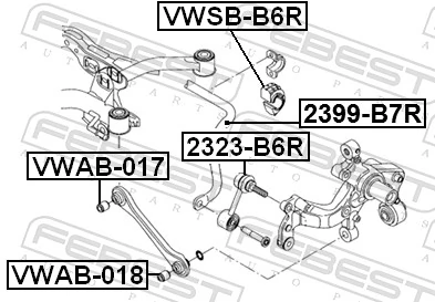 FEBEST 2399-B7R Stabiliser Bar, suspension