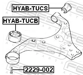 Mounting, control/trailing arm HYAB-TUCB