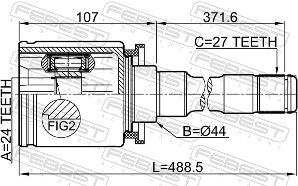 Joint Kit, drive shaft 1911-E83RH