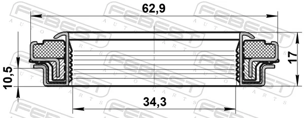 FEBEST 95RCW-36621017X Shaft Seal, drive shaft