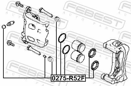 Repair Kit, brake caliper 0275-R52F
