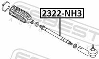 Inner Tie Rod 2322-NH3