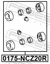 Repair Kit, wheel brake cylinder 0175-NCZ20R