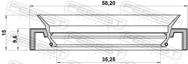 FEBEST 95HAY-37581015C Shaft Seal, drive shaft