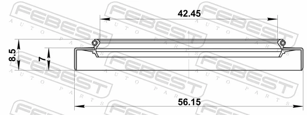 FEBEST 95GDY-44560709X Shaft Seal, drive shaft