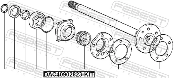 휠 베어링 세트 DAC40902823-KIT
