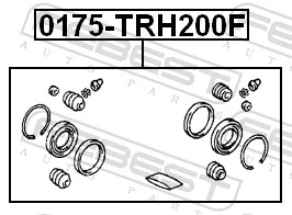 FEBEST 0175-TRH200F Repair Kit, brake caliper
