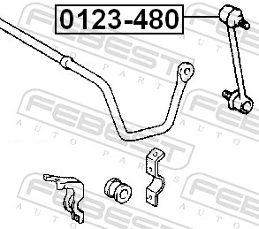 Link/Coupling Rod, stabiliser bar 0123-480