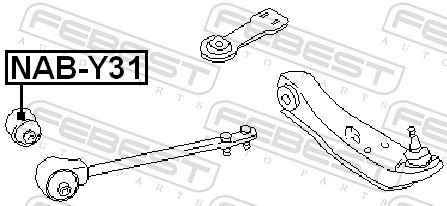FEBEST NAB-Y31 Mounting, control/trailing arm